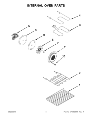04 - INTERNAL OVEN PARTS Diagram and Parts List for YWGI925C0BS0  Whirlpool Range