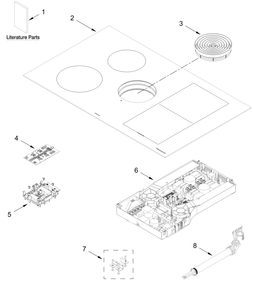 Cooktop Parts Diagram and Parts List for KCID936SBL00  Whirlpool Cooktop