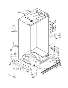 Cabinet Parts Diagram and Parts List for KSSC42FTS18  KitchenAid Refrigerator