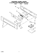 CONTROL PANEL PARTS Diagram and Parts List for KEBS177SBL00  KitchenAid Wall Oven