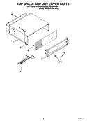 TOP GRILLE AND UNIT COVER PARTS Diagram and Parts List for KSSS42FMB02  KitchenAid Refrigerator