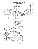 MACHINE BASE Diagram and Parts List for LA9580XWF0  Whirlpool Washer