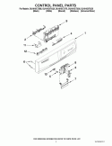CONTROL PANEL PARTS Diagram and Parts List for DU1015XTXB5  Whirlpool Dishwasher