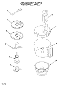 ATTACHMENT PARTS Diagram and Parts List for 4KFP750PK0  KitchenAid Food Processor