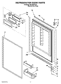 REFRIGERATOR DOOR PARTS Diagram and Parts List for KBLS36FTX00  KitchenAid Refrigerator