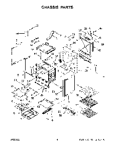 Chassis Parts Diagram and Parts List for YKSEB900ESS6  KitchenAid Range