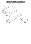 TOP GRILLE AND UNIT COVER PARTS Diagram and Parts List for KBLS36FKB02  KitchenAid Refrigerator