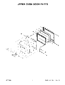 Upper Oven Door Parts Diagram and Parts List for KODT100ESS20  KitchenAid Wall Oven