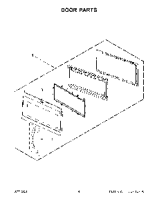 03 - Door Parts Diagram and Parts List for YWMH31017HS4  Whirlpool Microwave
