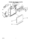 FRAME AND CONSOLE Diagram and Parts List for TUD2000W5  Whirlpool Dishwasher