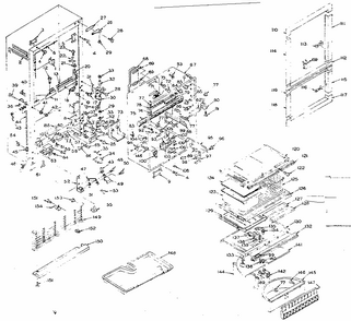 Cabinet Parts Diagram and Parts List for 106R16GIM  Kenmore Refrigerator