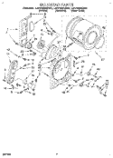 BULKHEAD Diagram and Parts List for LGV4624BG0  Whirlpool Dryer