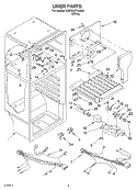 LINER Diagram and Parts List for 5VET6WPKLQ00  Whirlpool Refrigerator