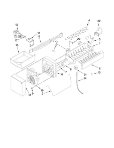 Icemaker Parts Diagram and Parts List for 10672003011  Kenmore Refrigerator