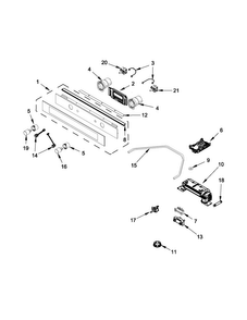 Control Panel Parts Diagram and Parts List for WOS52EM4AS00  Whirlpool Wall Oven