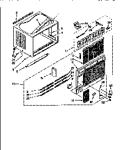 Cabinet Diagram and Parts List for 1069722991  Kenmore Air Conditioner