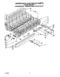 UPPER RACK AND TRACK Diagram and Parts List for 4KUDA220T5  KitchenAid Dishwasher