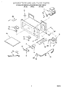 MAGNETRON AND AIR FLOW Diagram and Parts List for KHMS105BBL6  KitchenAid Microwave