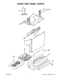 DOOR AND PANEL PARTS Diagram and Parts List for KUDE70FXPA5  KitchenAid Dishwasher