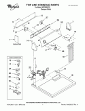 TOP AND CONSOLE PARTS Diagram and Parts List for WGD5590VQ1  Whirlpool Dryer