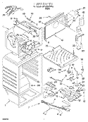 LINER Diagram and Parts List for 3ET18TMXEW00  Whirlpool Refrigerator