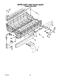 UPPER RACK AND TRACK Diagram and Parts List for KUDA22SWWH1  KitchenAid Dishwasher