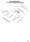 TOP VENTING Diagram and Parts List for RBS275PDT12  Whirlpool Wall Oven