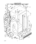 CABINET Diagram and Parts List for ED25DWXTF02  Whirlpool Refrigerator