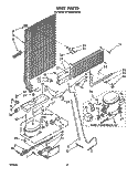 UNIT Diagram and Parts List for ET18GKXSW00  Whirlpool Refrigerator