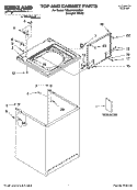 TOP AND CABINET PARTS Diagram and Parts List for 7MSAWX650MQ1  Whirlpool Washer
