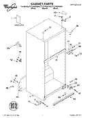 CABINET, LITERATURE Diagram and Parts List for ET1CHMXKB00  Whirlpool Refrigerator