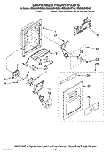 DISPENSER FRONT PARTS Diagram and Parts List for MSD2669KEY00  Whirlpool Refrigerator