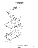 COOKTOP Diagram and Parts List for RS6700XKW3  Whirlpool Range