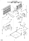 UNIT Diagram and Parts List for 8ET18NKXDG00  Whirlpool Refrigerator