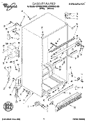 CABINET Diagram and Parts List for 3ET22DKXDN00  Whirlpool Refrigerator