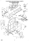 CONTROLS AND REAR PANEL Diagram and Parts List for 4LSC8255BN2  Whirlpool Washer