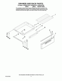 DRAWER AND RACK PARTS Diagram and Parts List for KGRS205TBL2  KitchenAid Range