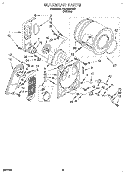 SECTION Diagram and Parts List for REL3612BW0  Roper Dryer