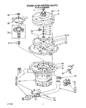 PUMP AND MOTOR Diagram and Parts List for KUDM220T2  KitchenAid Dishwasher