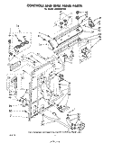 CONTROLS AND REAR PANEL Diagram and Parts List for LA6000XPW2  Whirlpool Washer