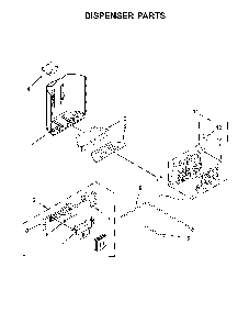 Dispenser parts Diagram and Parts List for 10651762511  Kenmore Refrigerator
