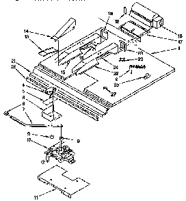 Latch And Vent Diagram and Parts List for KEBS227BAL0  KitchenAid Wall Oven