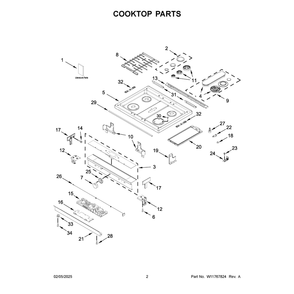 Part Location Diagram of W11676939 Whirlpool Quick Start Guide
