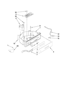 Control Panel Parts Diagram and Parts List for 10689583705  Kenmore Ice Maker