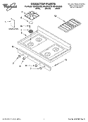 COOKTOP PARTS Diagram and Parts List for GS440LELQ0  Whirlpool Range
