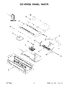 Control Panel Parts Diagram and Parts List for KODT100ESS20  KitchenAid Wall Oven