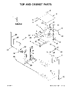 Top and cabinet parts Diagram and Parts List for 11020372711  Kenmore Washer