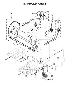 Manifold Parts Diagram and Parts List for WFG515S0JW1  Whirlpool Range