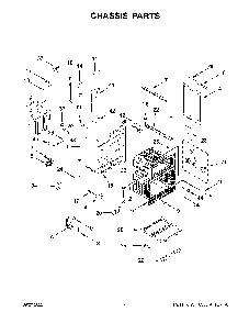 Chassis Parts Diagram and Parts List for KFDD500ESS10  KitchenAid Range