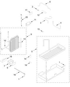 Lower Unit And Tube Parts Diagram and Parts List for JBSFS48NMX25  Whirlpool Refrigerator
